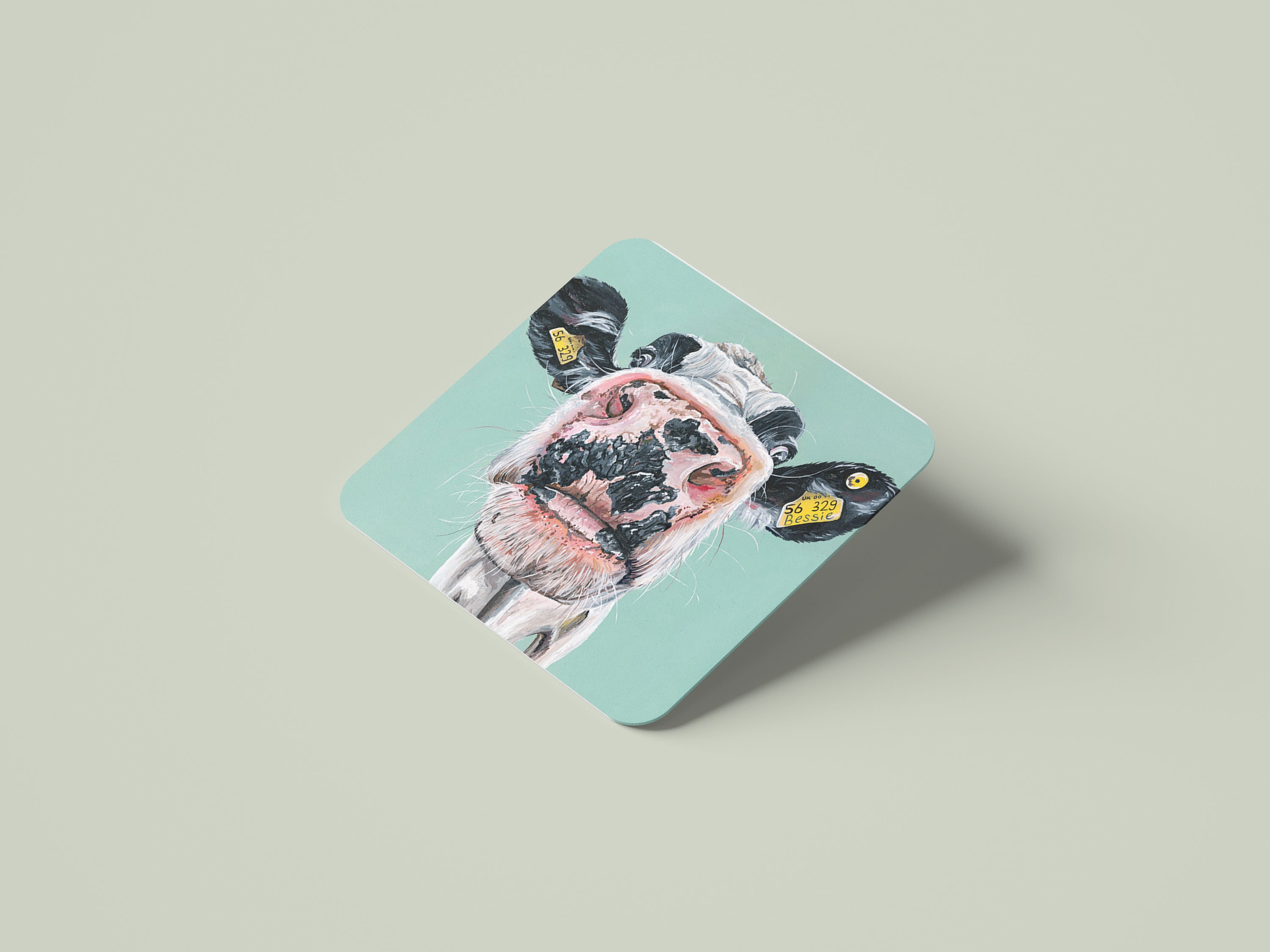 'Bessie' Cow Coaster and Placemat