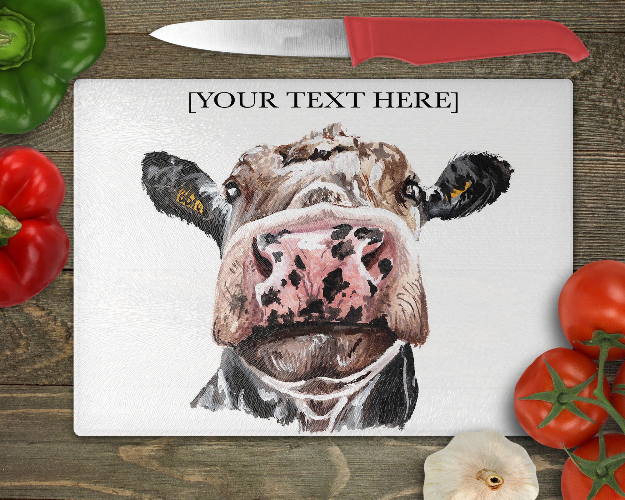 Dairy Cow Glass Worktop Saver
