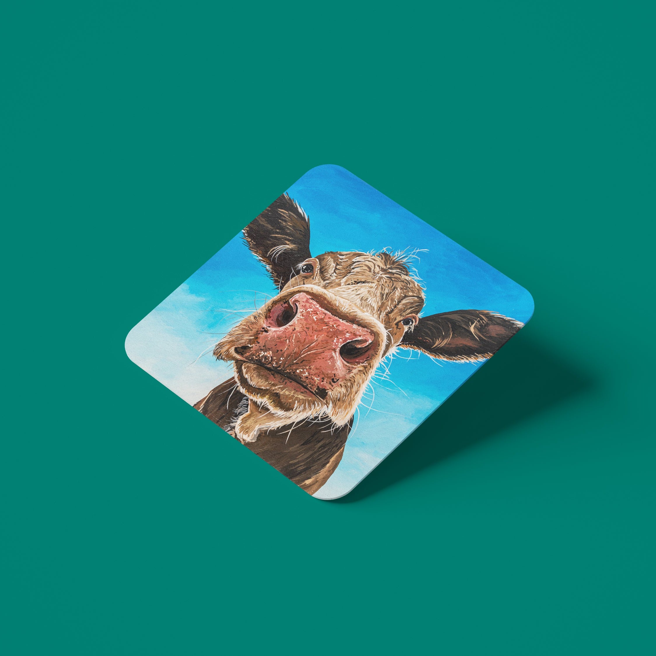 "Elsie" Cow Coaster and Placemat