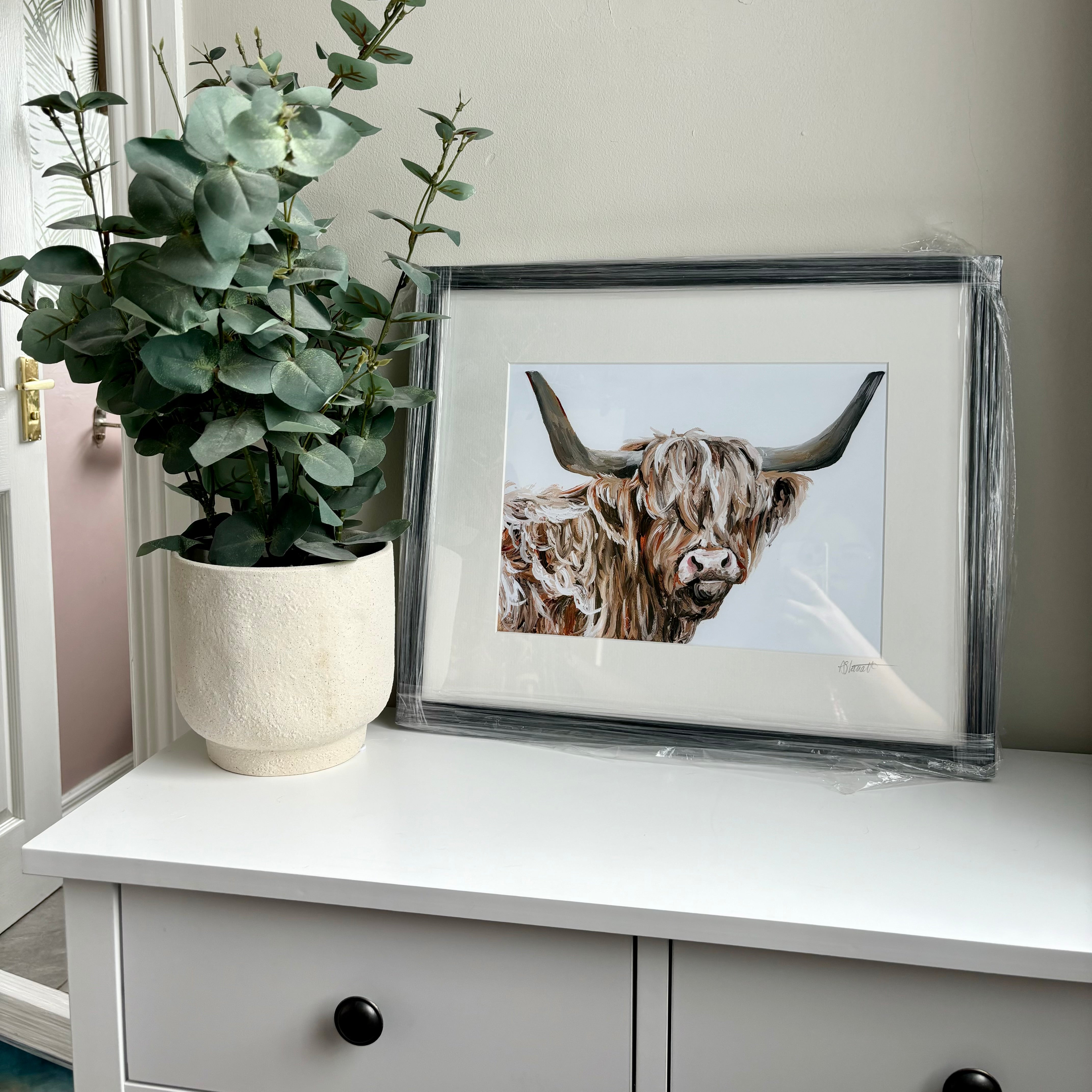 Large Framed Highland Cow Print