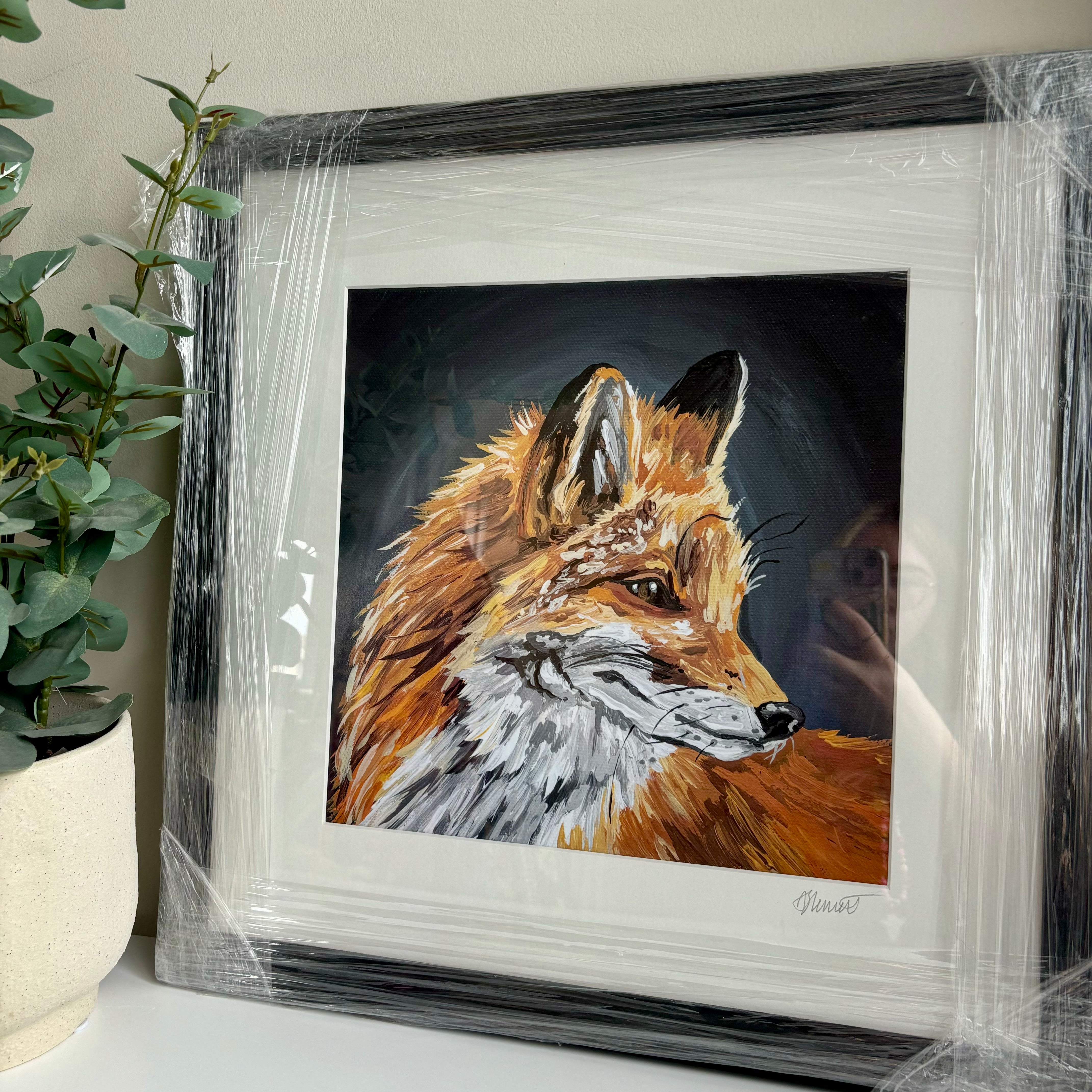 Large Framed Fox Print