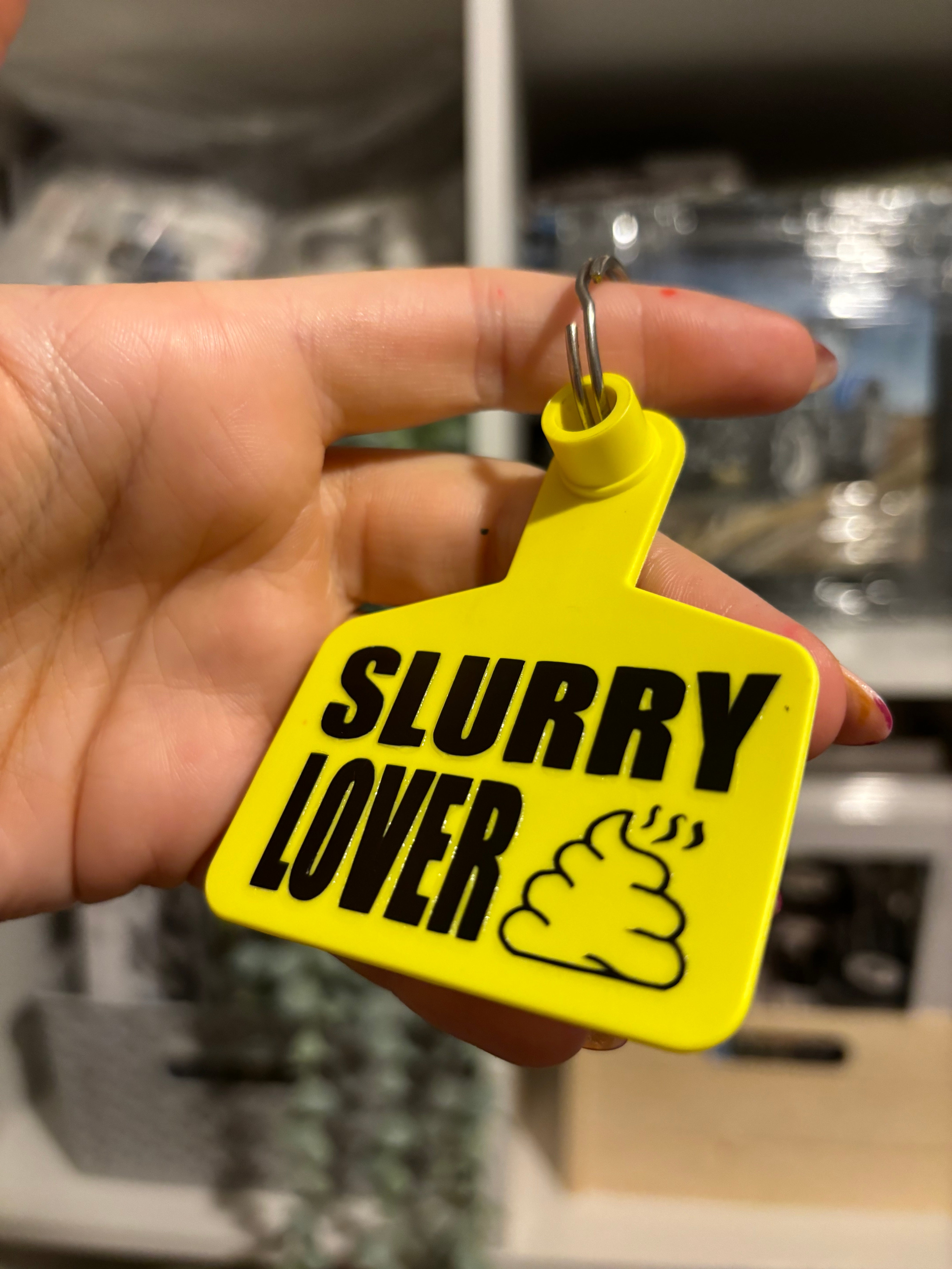 “SLURRY LOVER” Cattle Tag Keyring