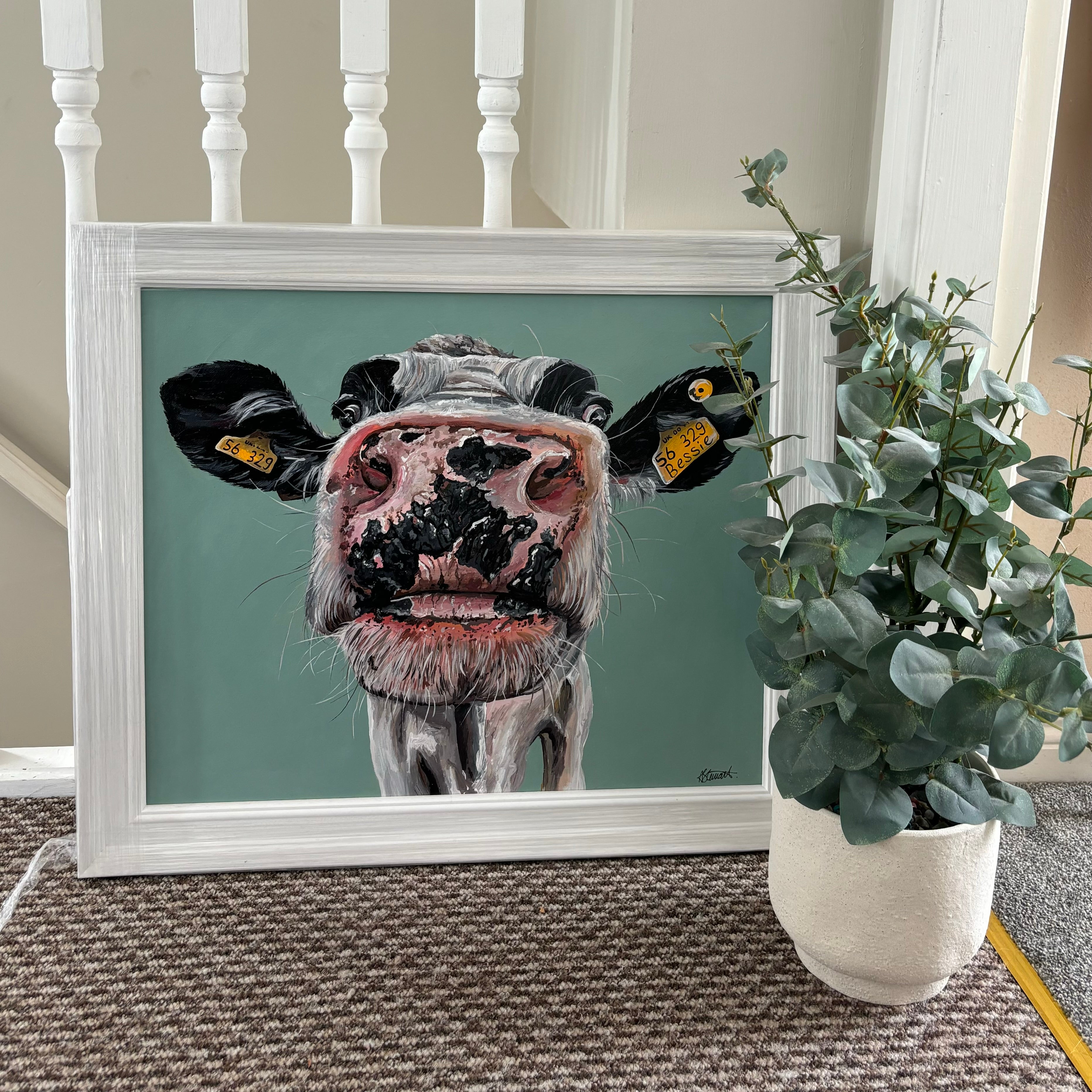 ‘BESSIE’ Framed Original, Acrylic on Canvas