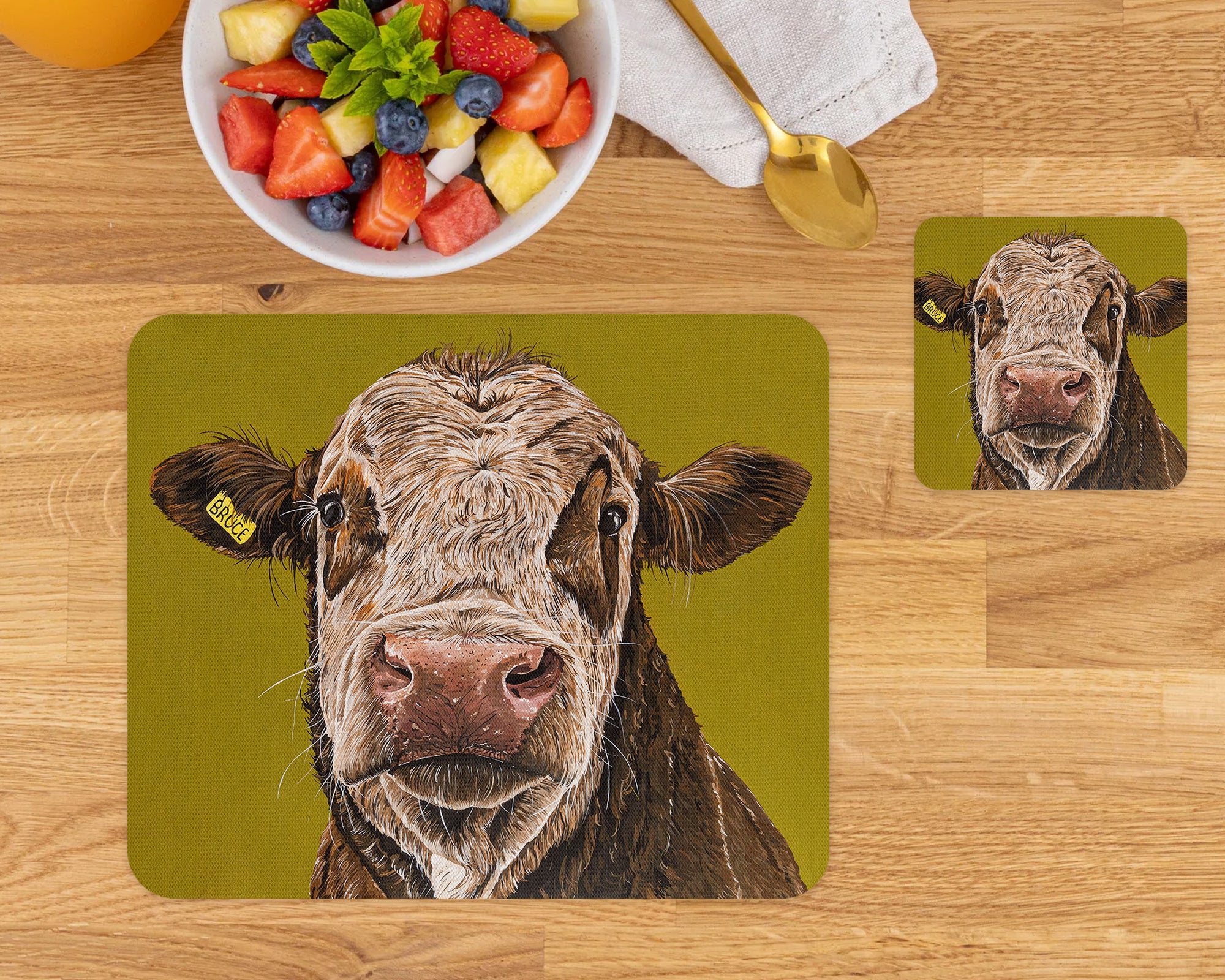 "Bruce" Coaster and Placemat