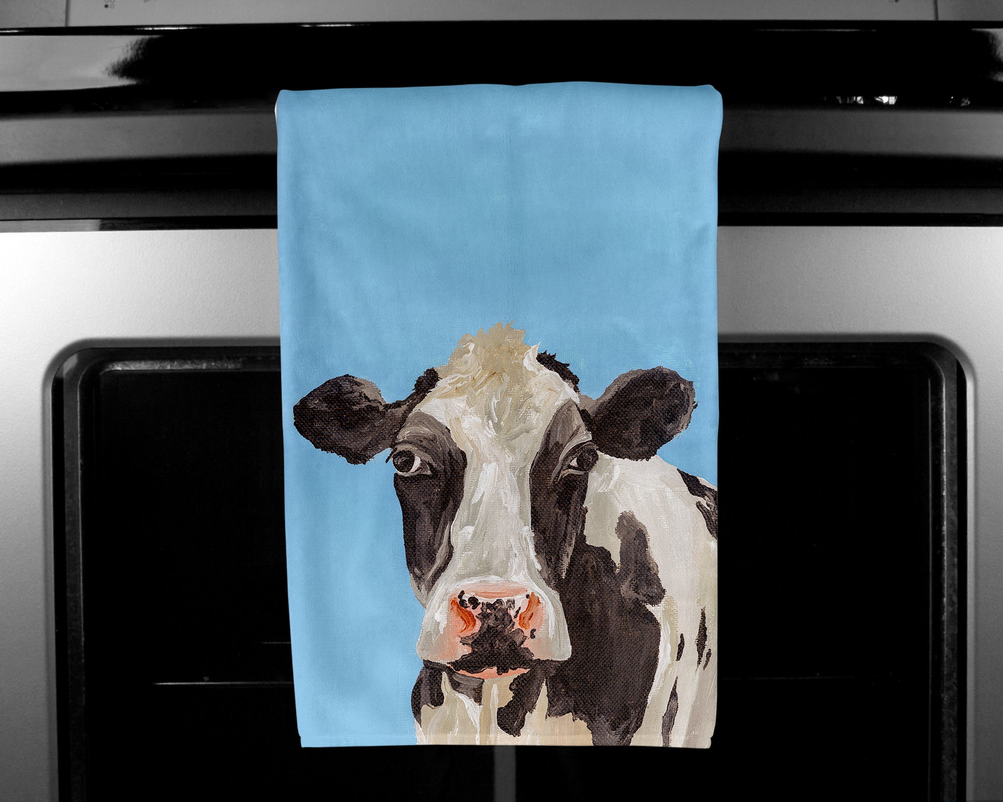 Blue Cow Tea Towel