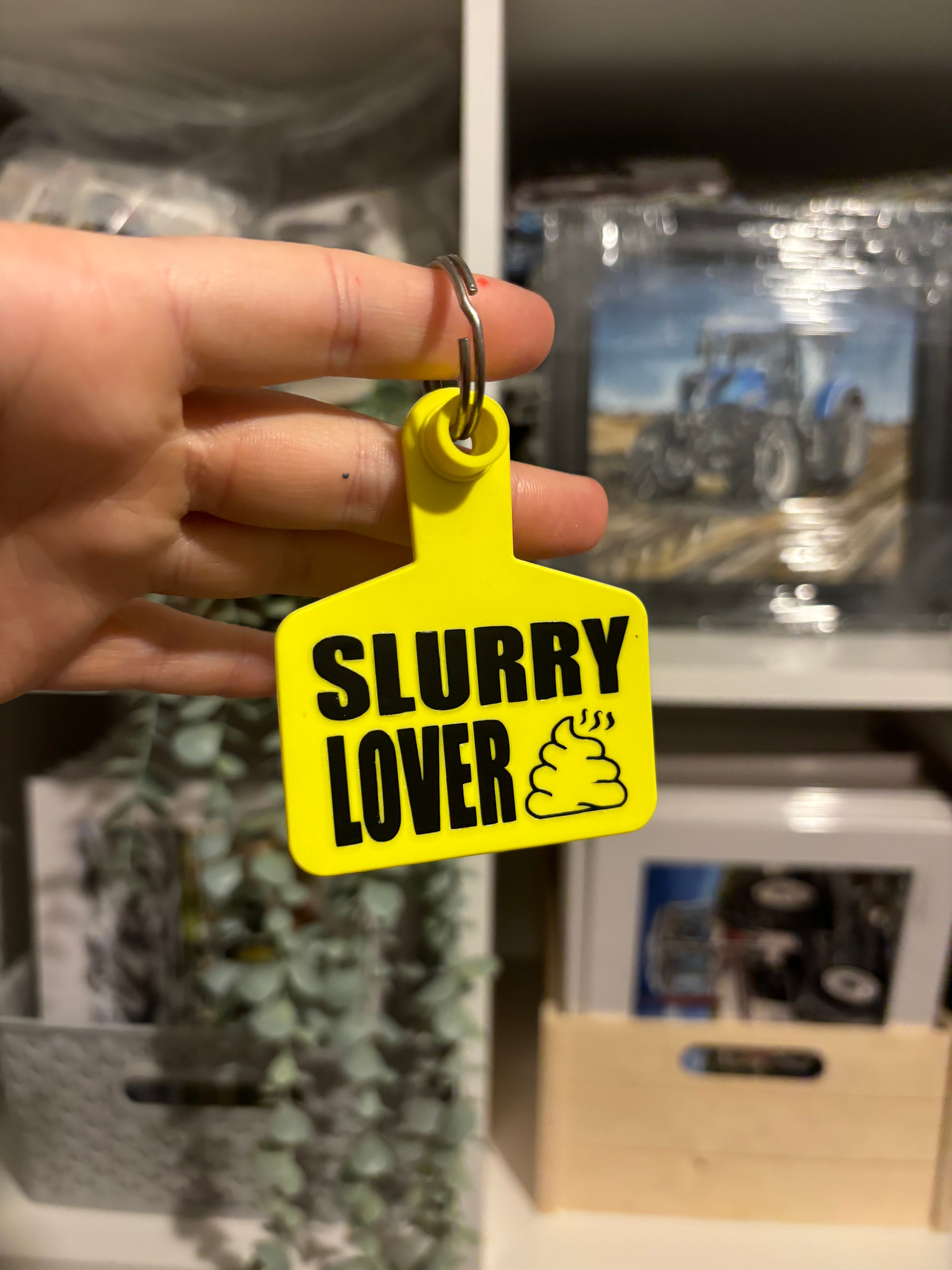 “SLURRY LOVER” Cattle Tag Keyring