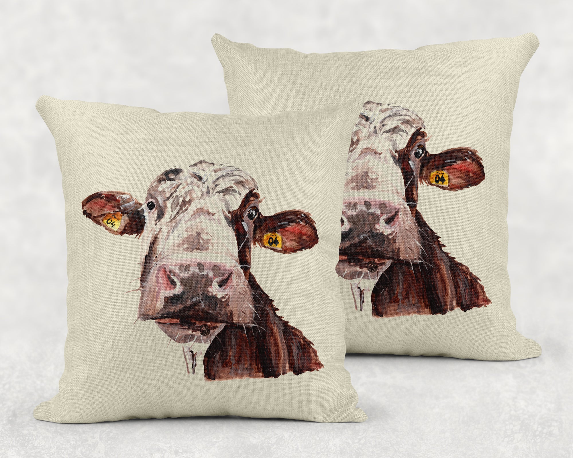 Red Cow Linen Style Cushion