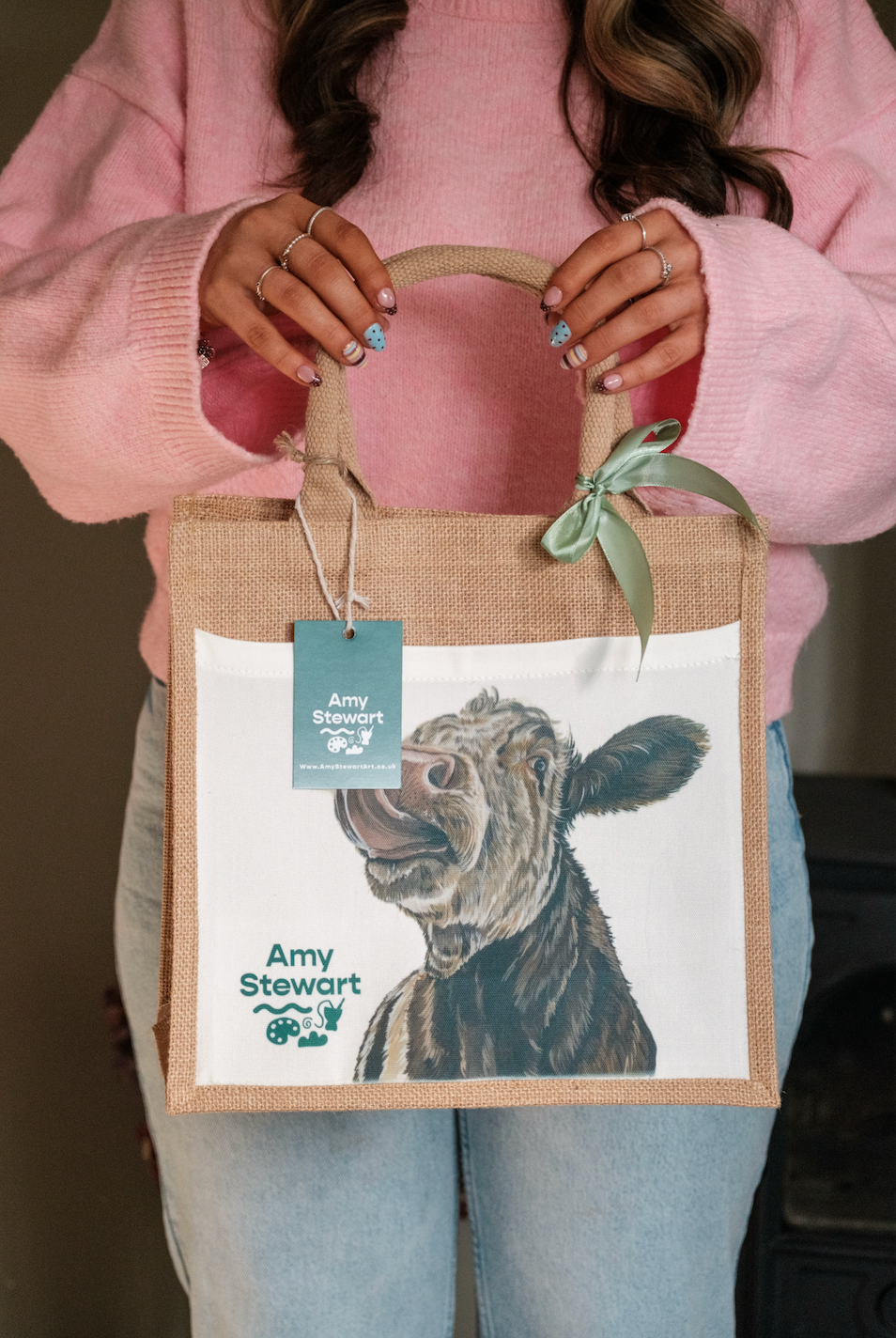 'Marjorie' Jute Bag with Pocket