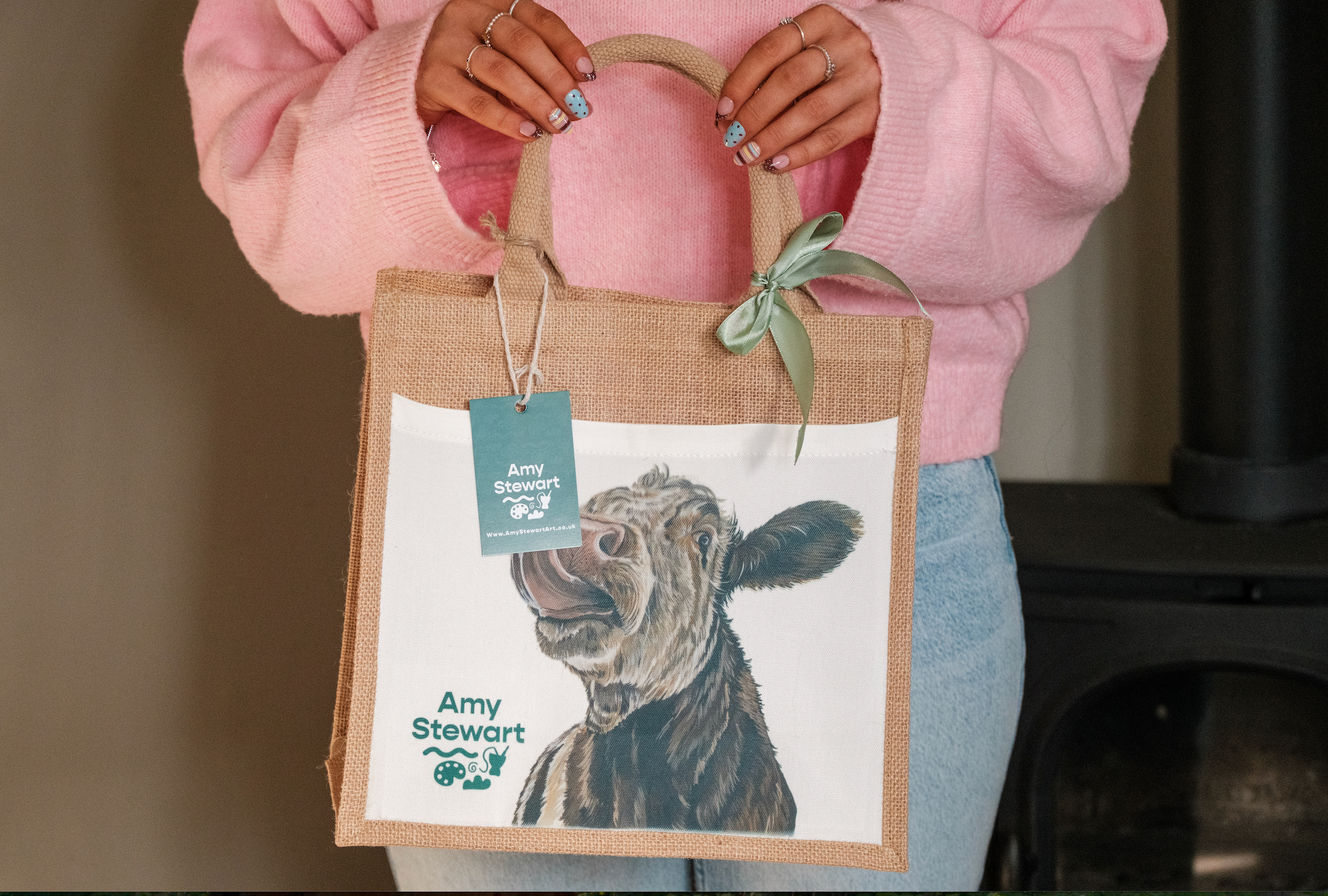 'Marjorie' Jute Bag with Pocket