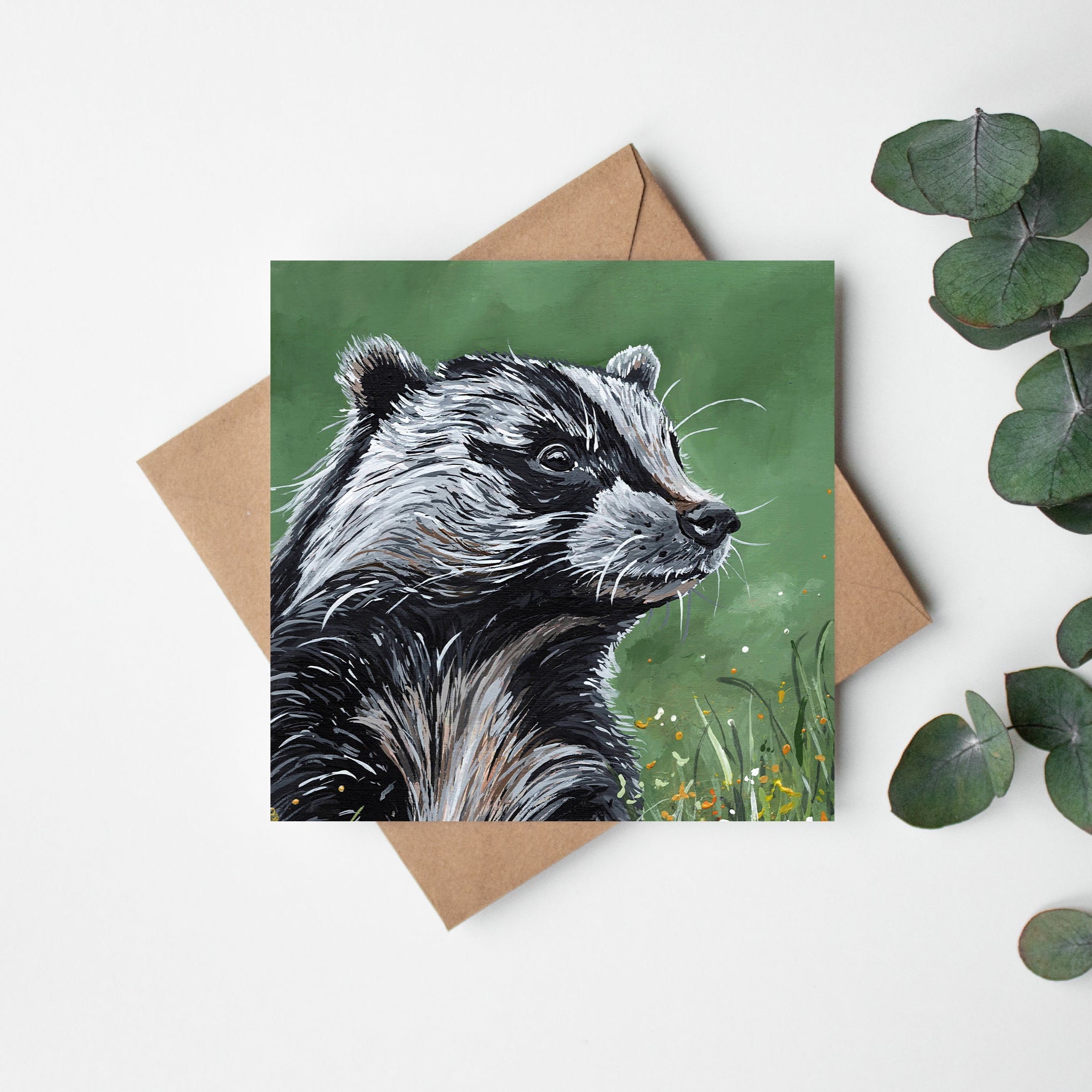Badger "The Forager" Greeting Card
