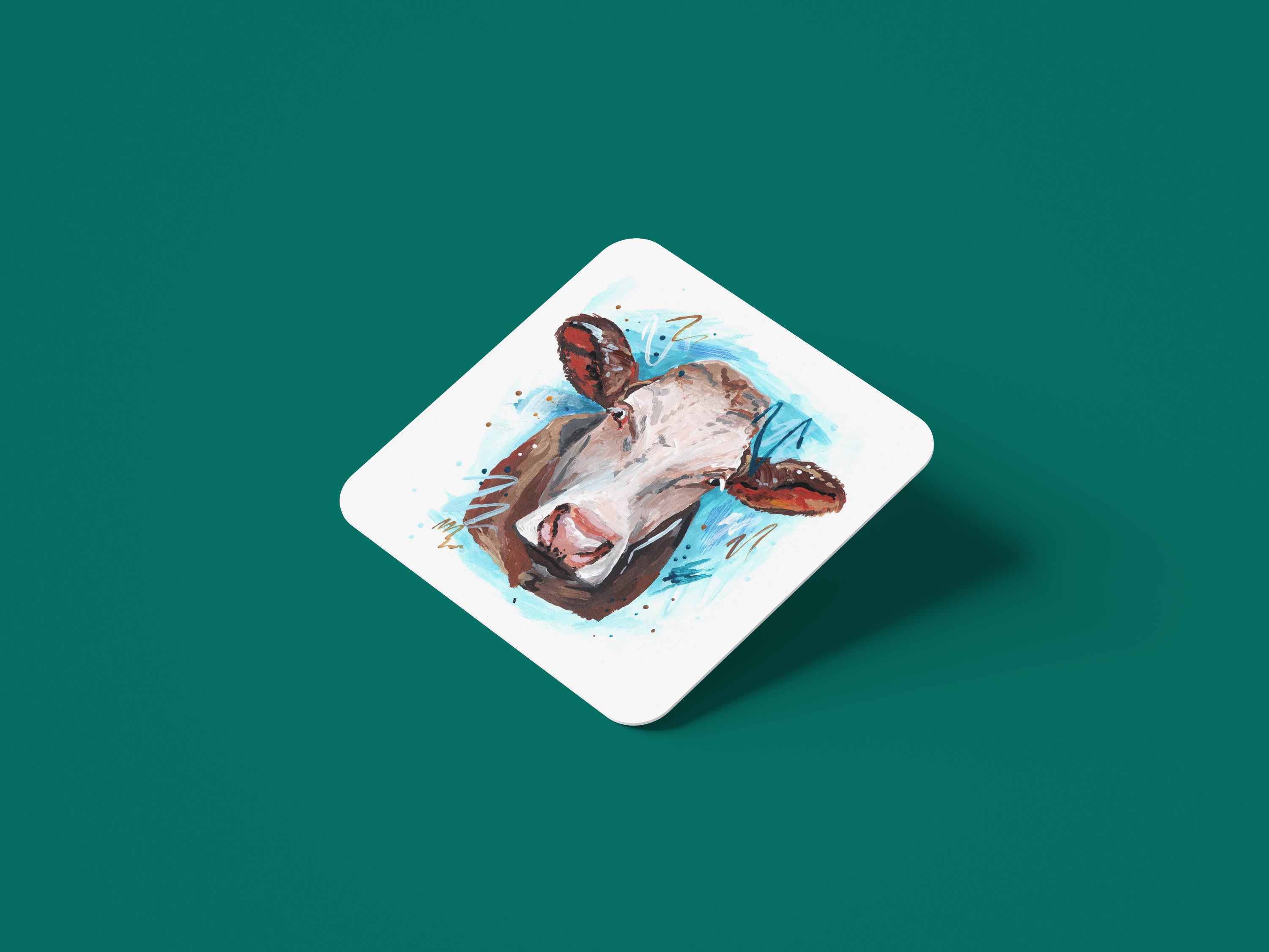 Hereford Cow Coaster