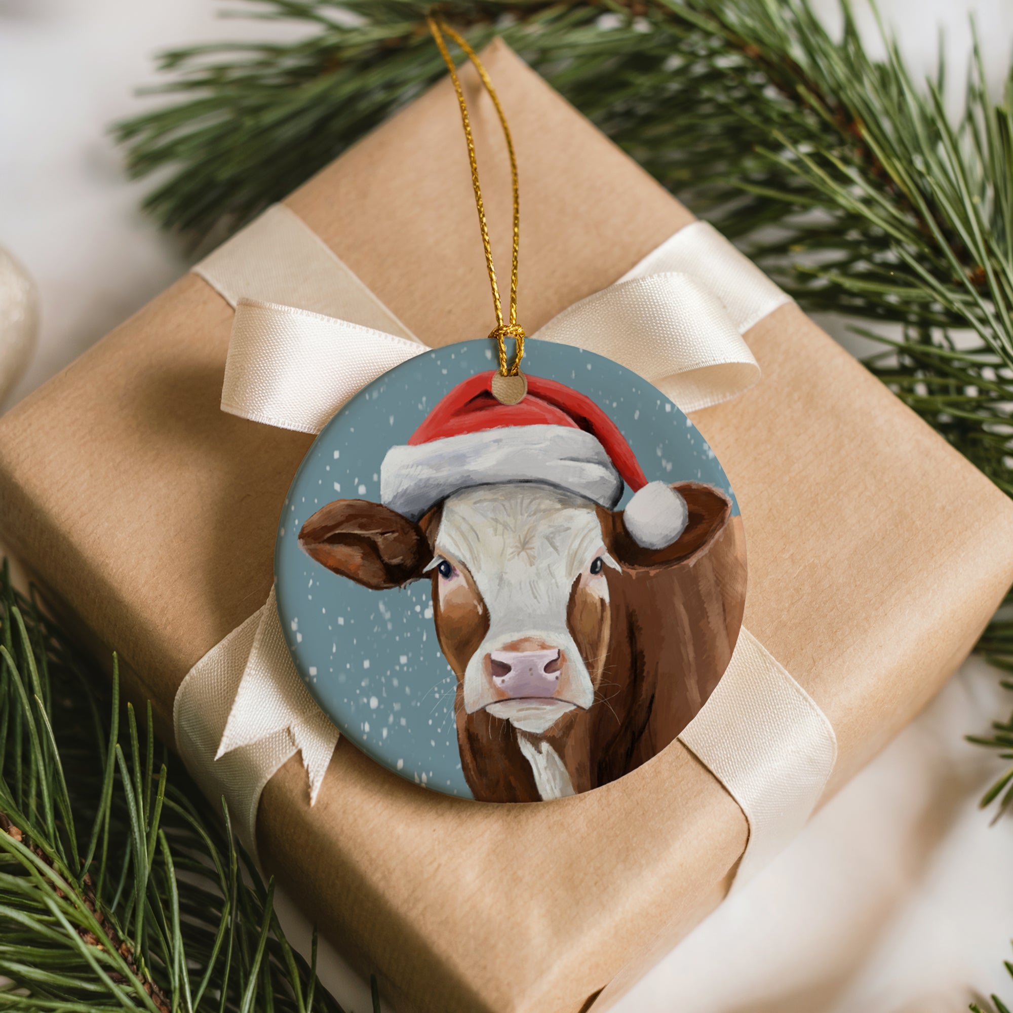 Cow Ceramic Hanging Ornaments