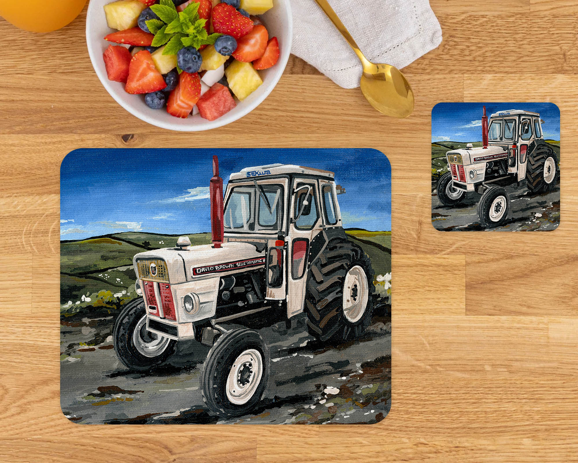 David Brown Coaster and Placemat