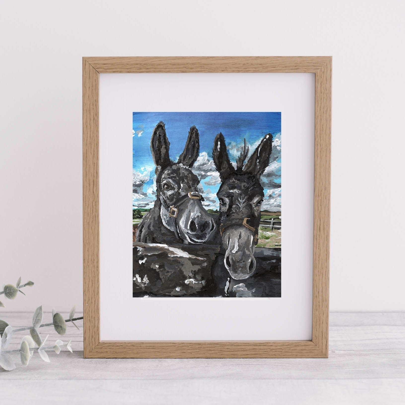 Mounted Donkey Print