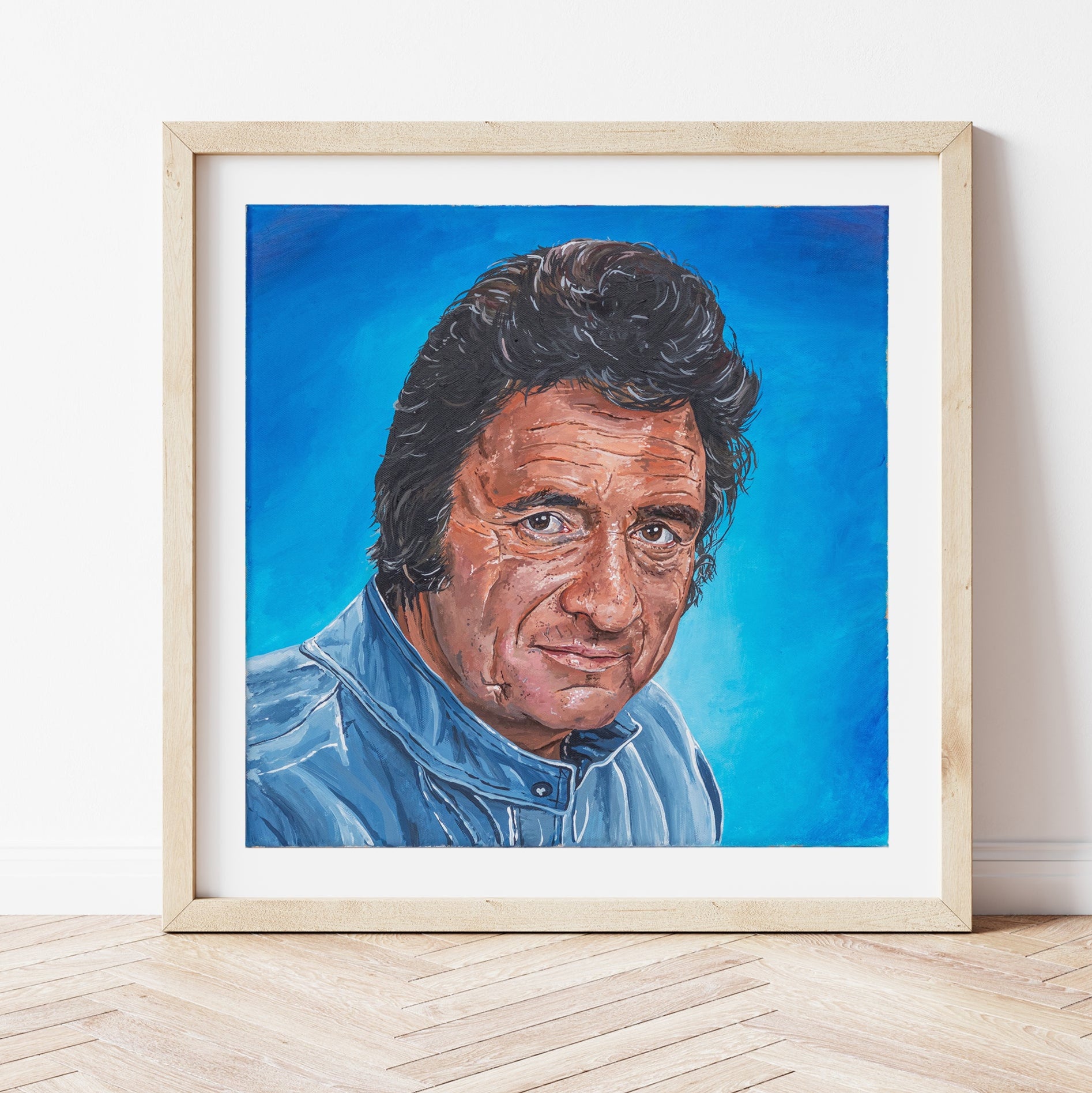 Johnny Cash Mounted Art Print