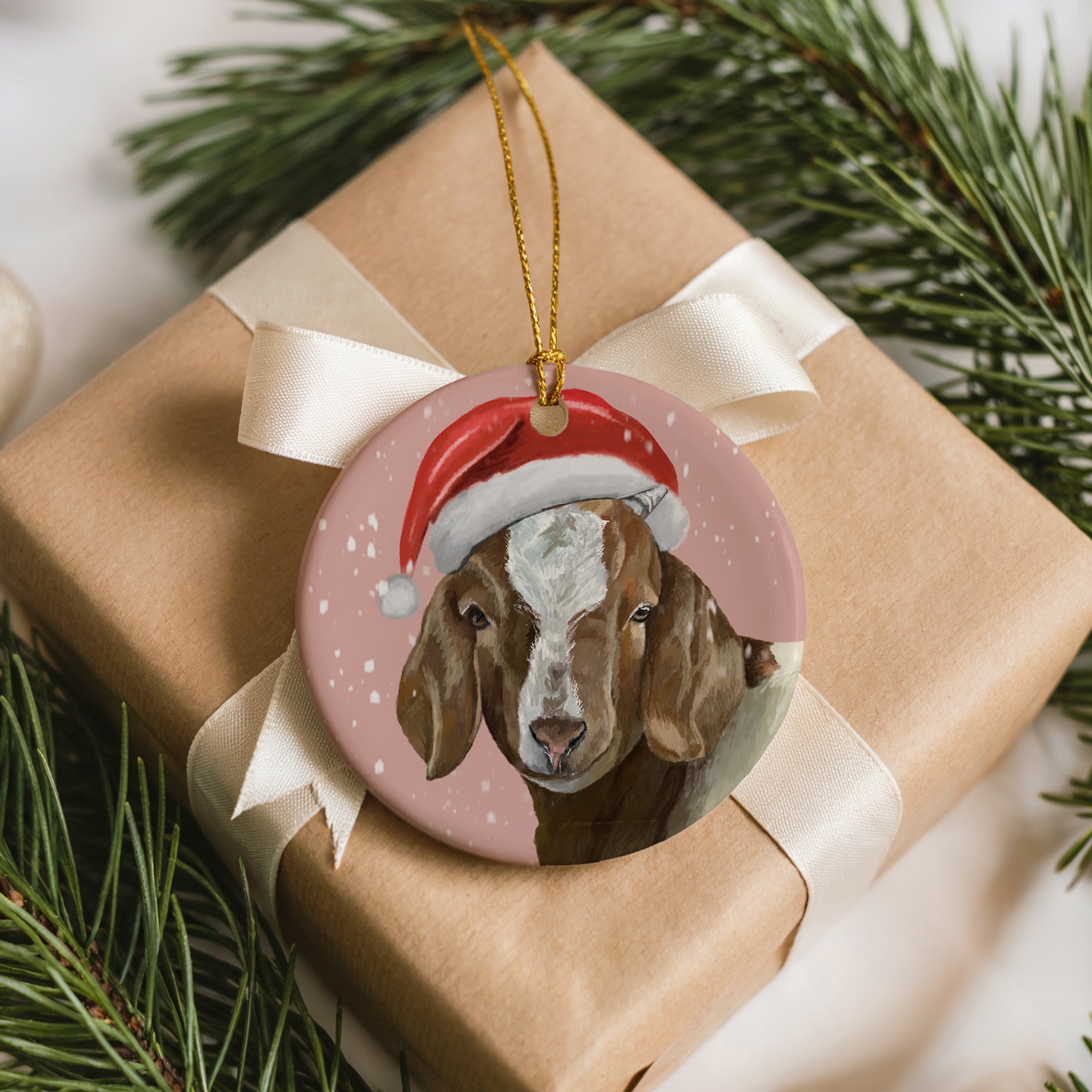 Goat Ceramic Hanging Ornament