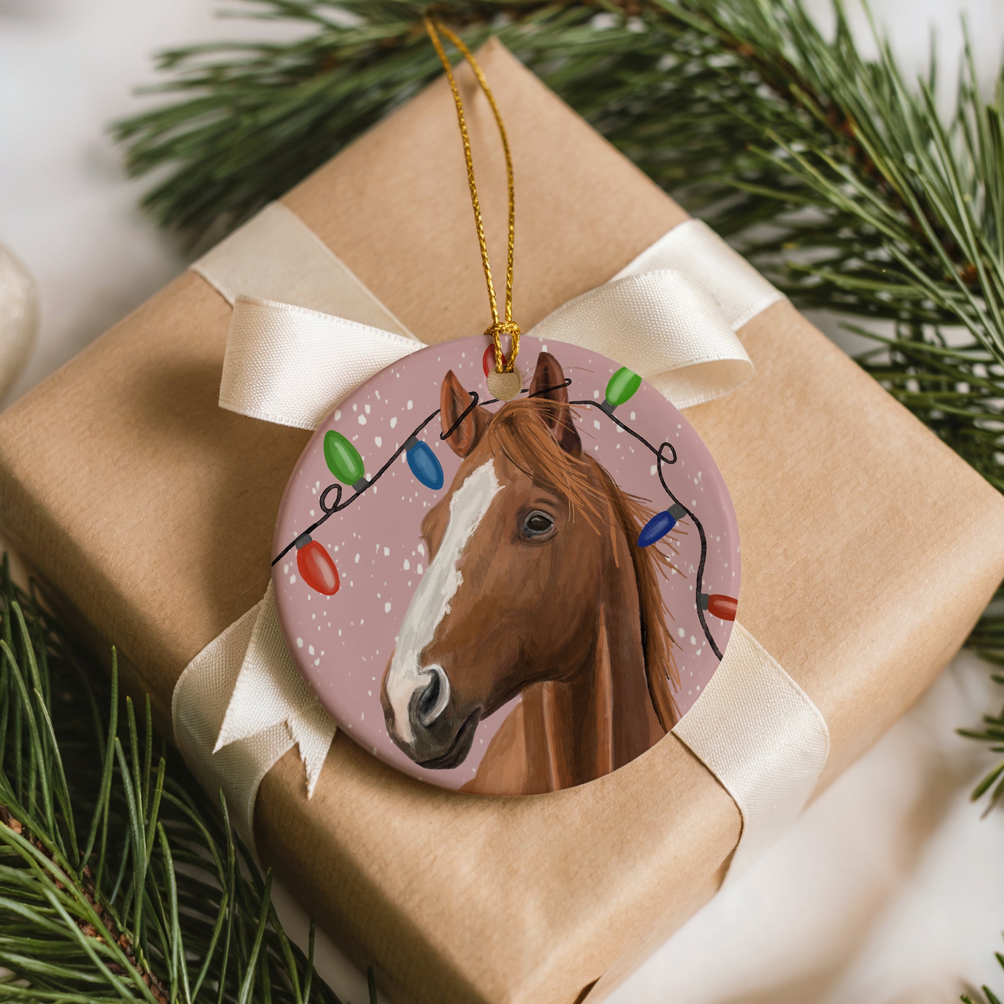 Horse Ceramic Hanging Ornament