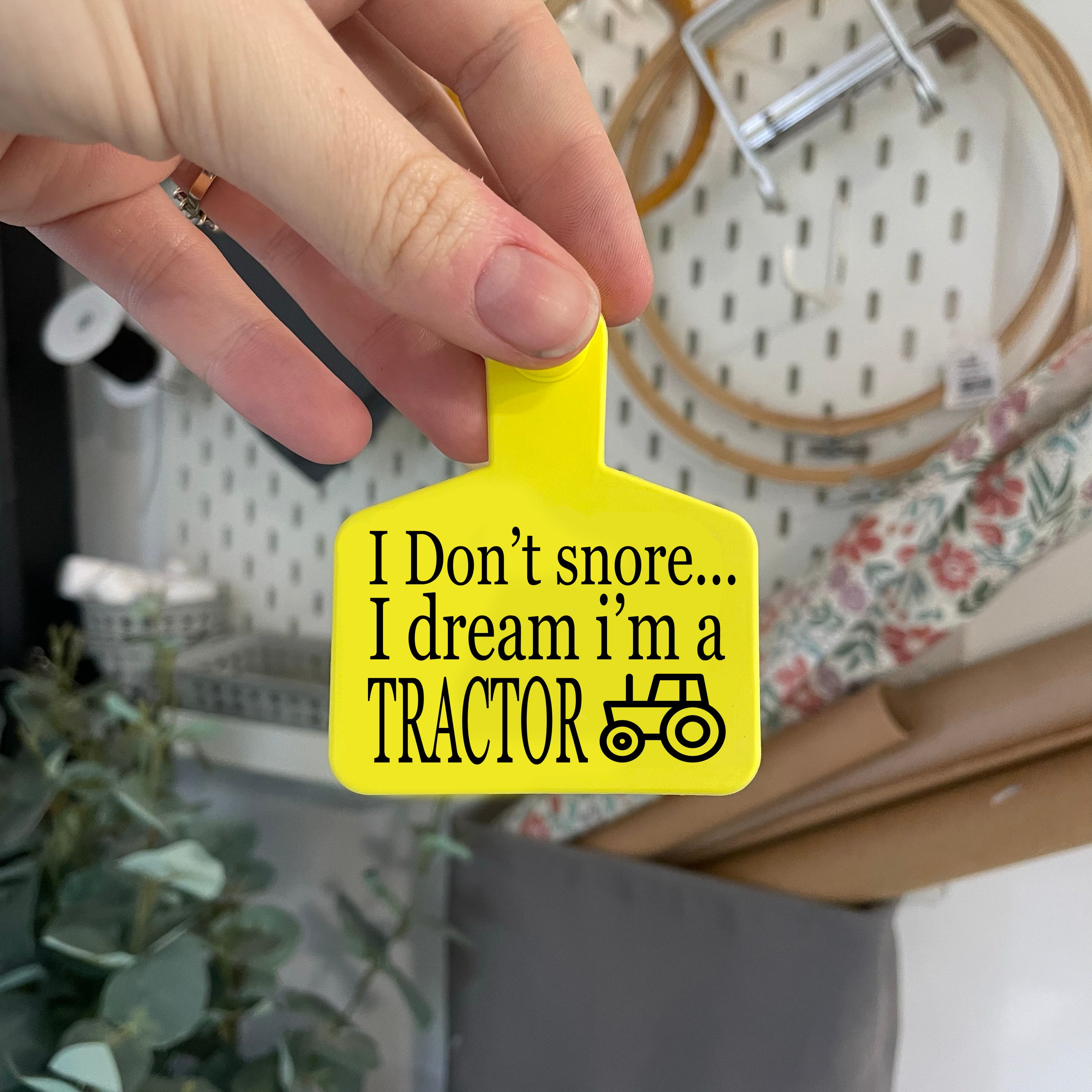 "I Don't snore" Cattle Tag Keyring