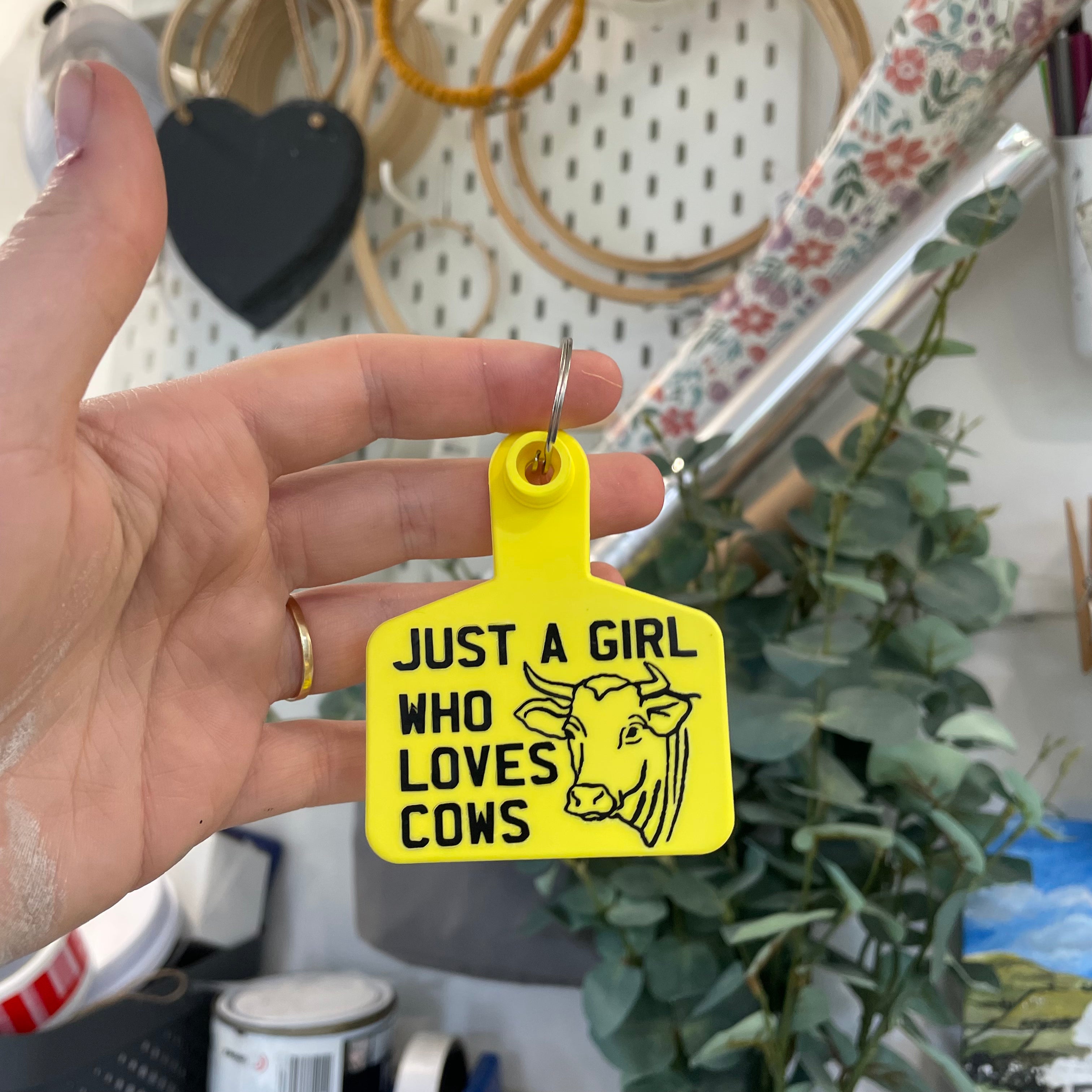 ‘LOVE COW’ Cowtag Keyring