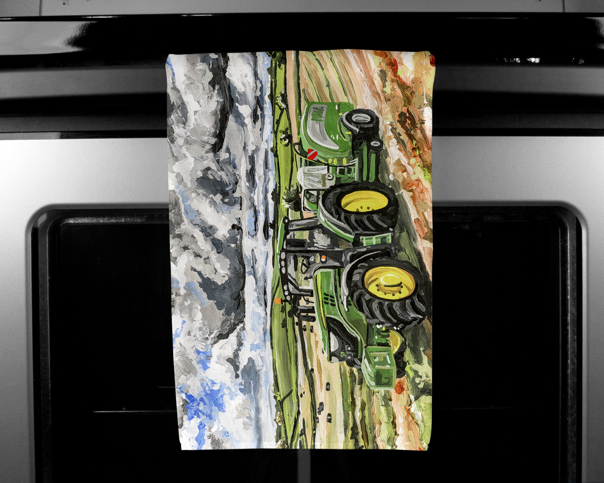 John Deere and Baler Tea Towel