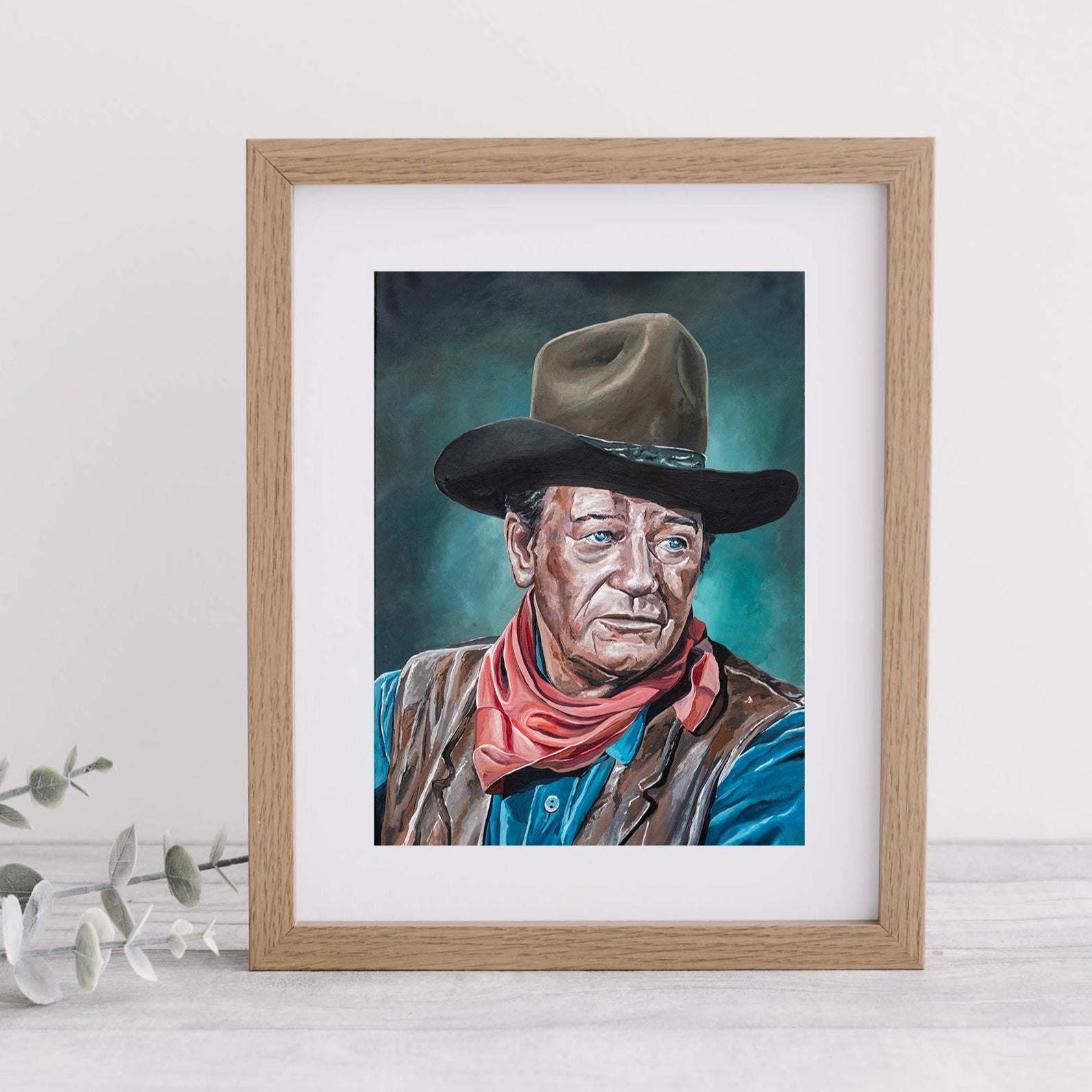 John Wayne Mounted Print