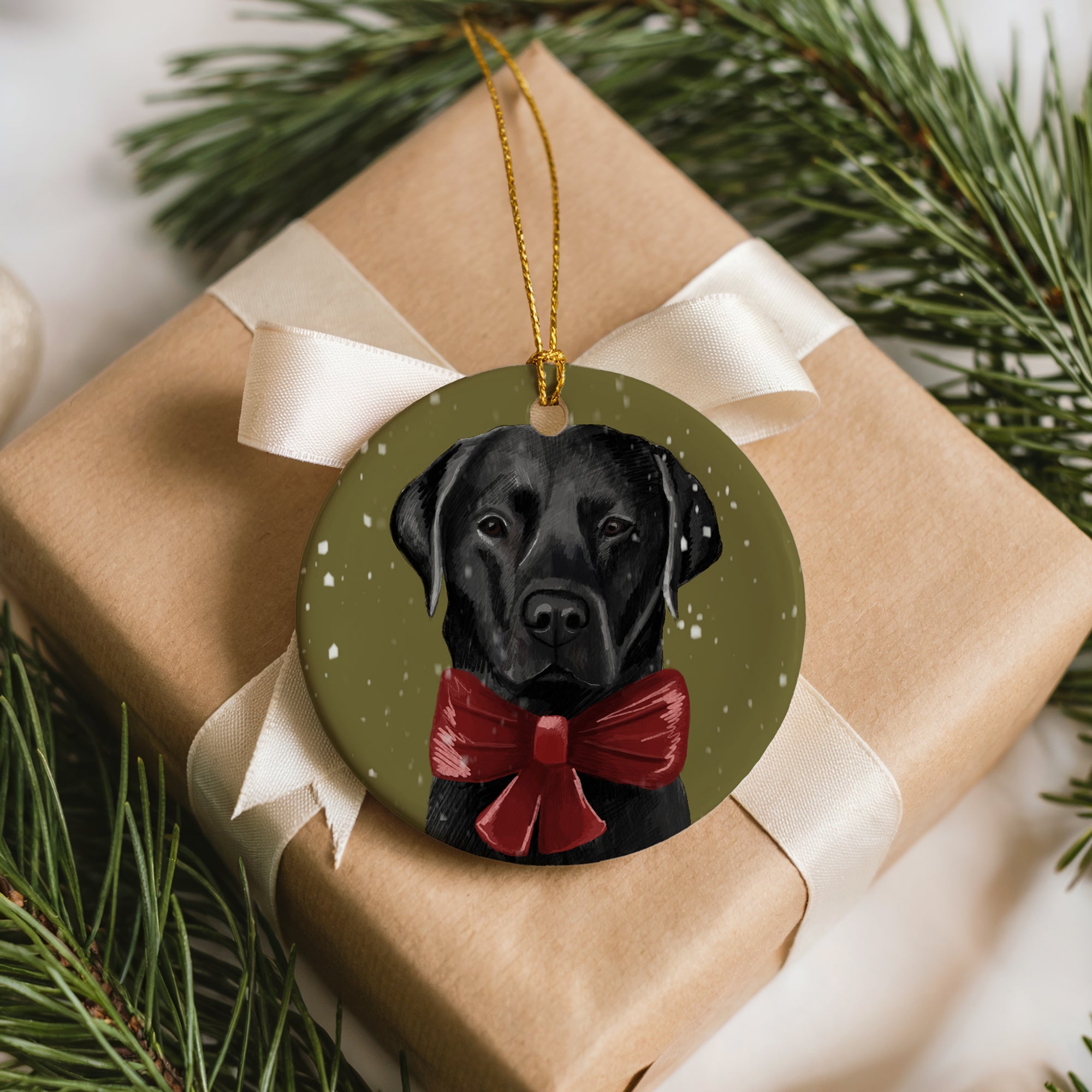 Labrador Ceramic Hanging Ornament