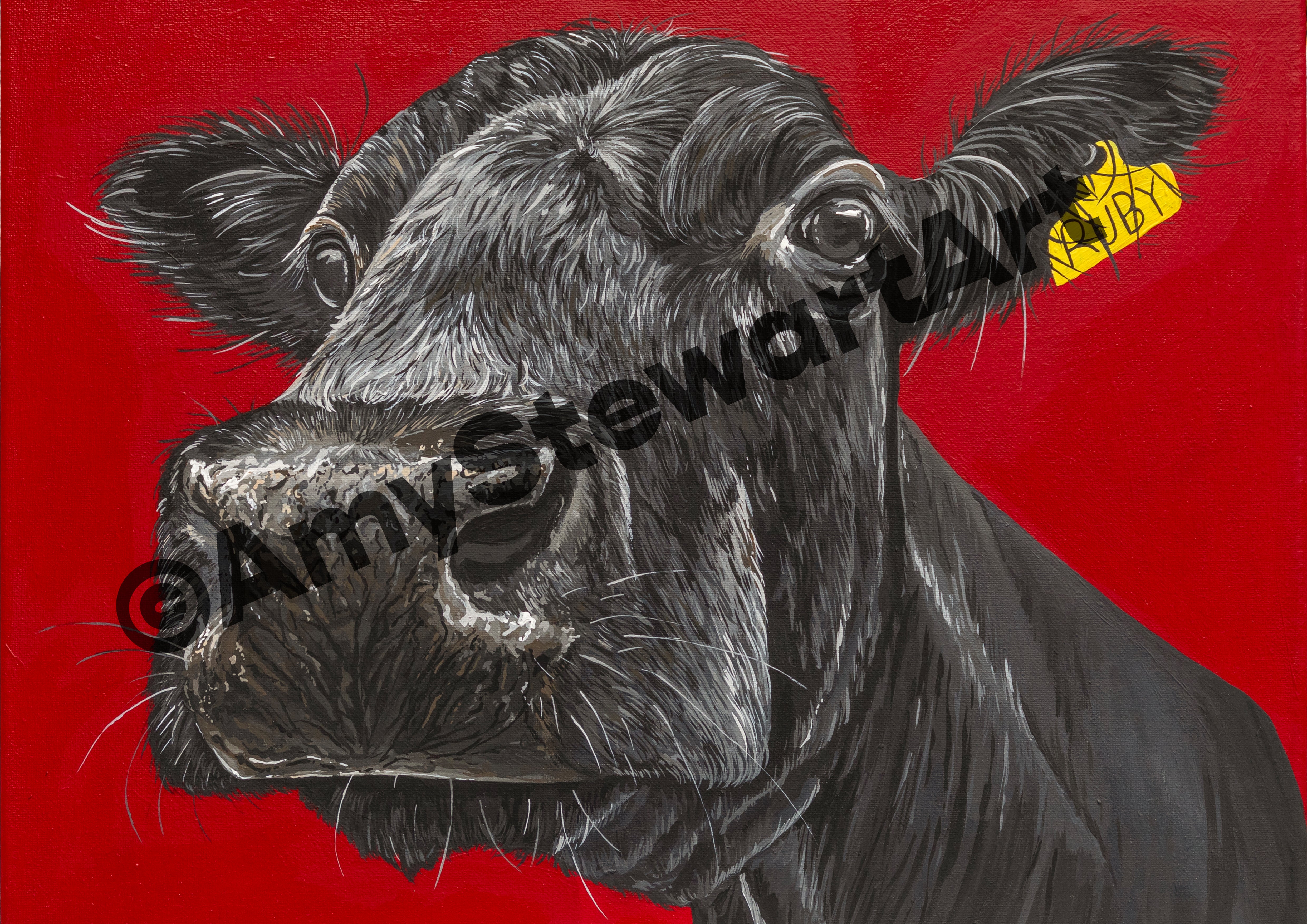 'Ruby" Original Acrylic Canvas Painting