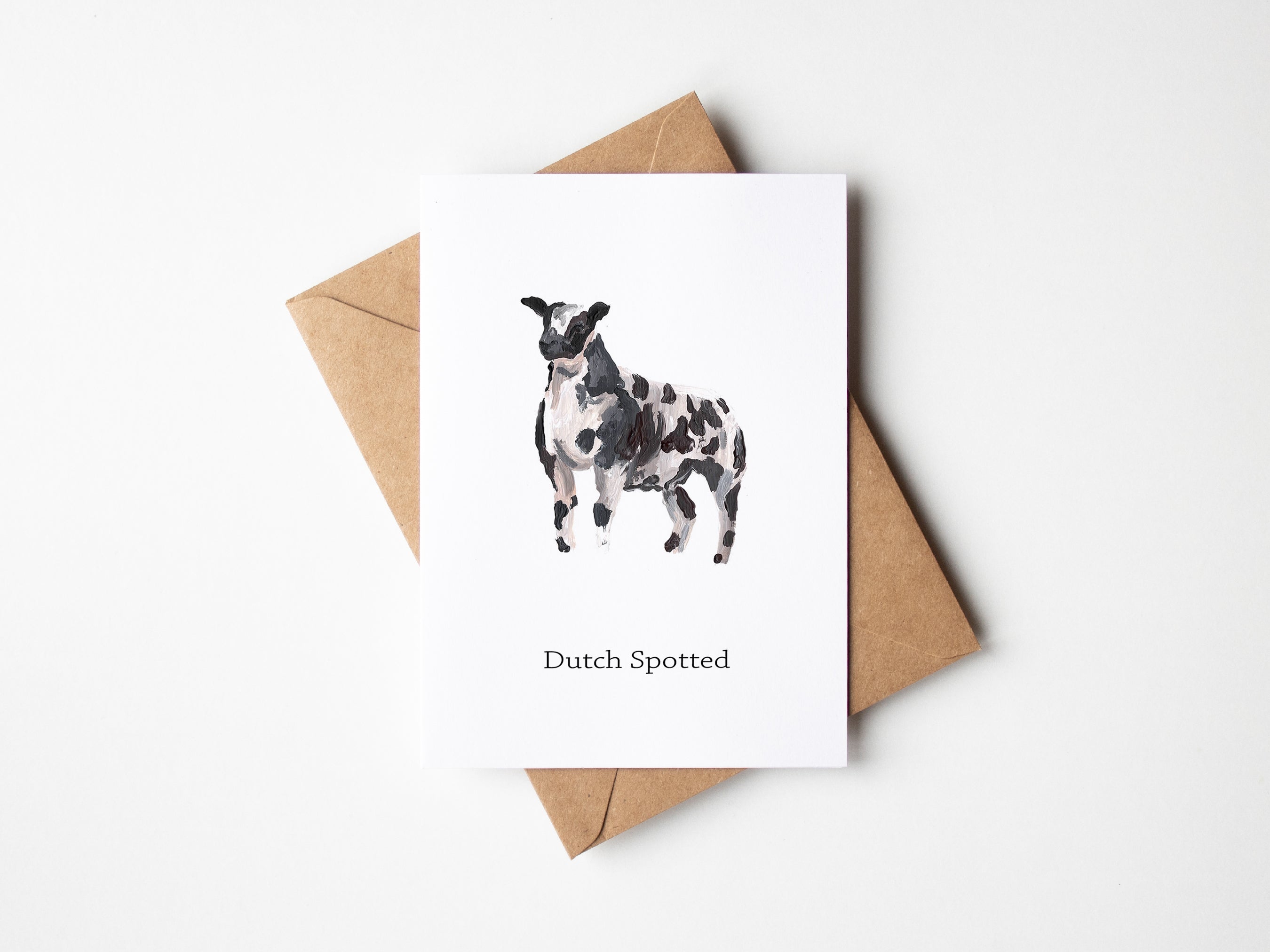 A6 Dutch Spotted Sheep Breed Card