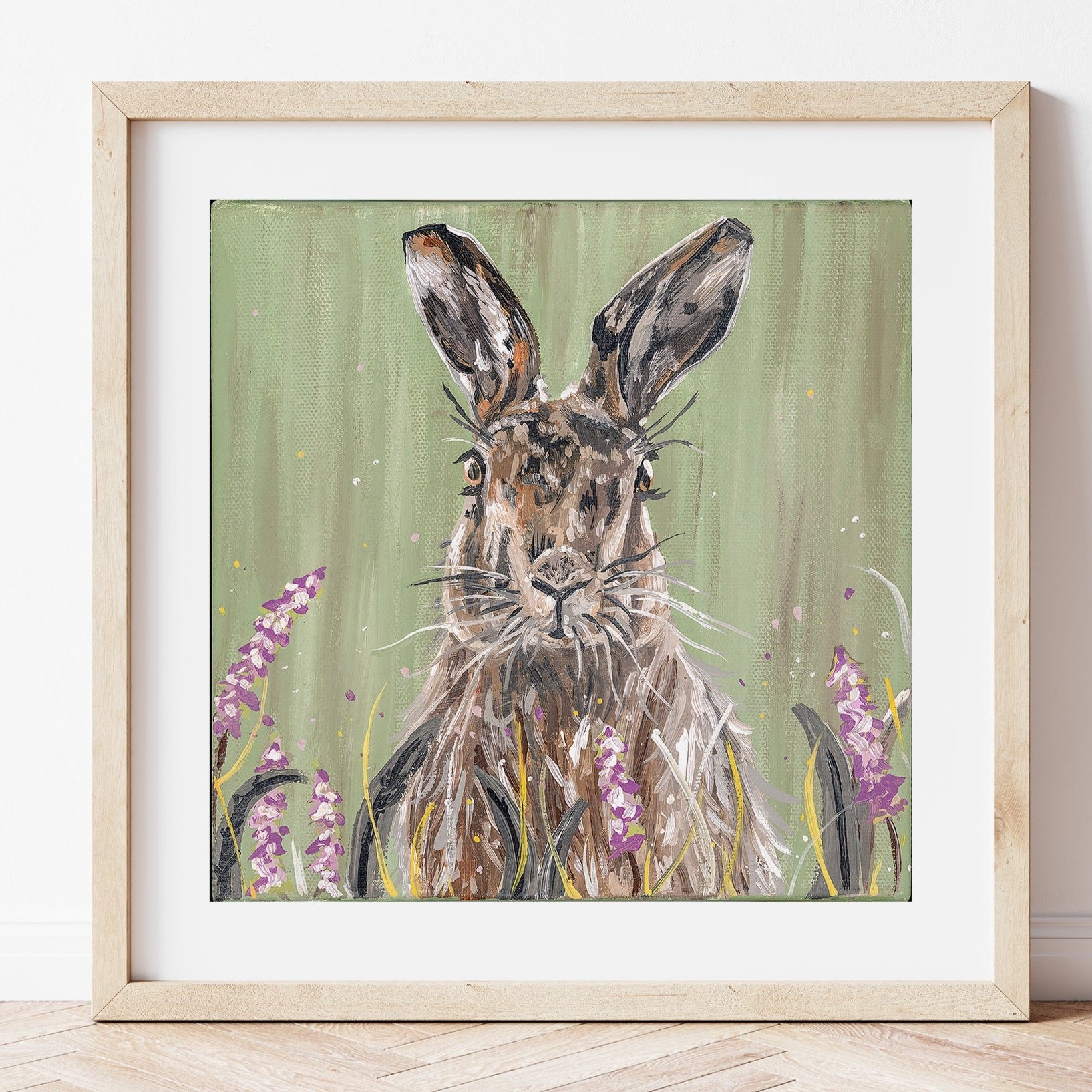 Green Hare Print