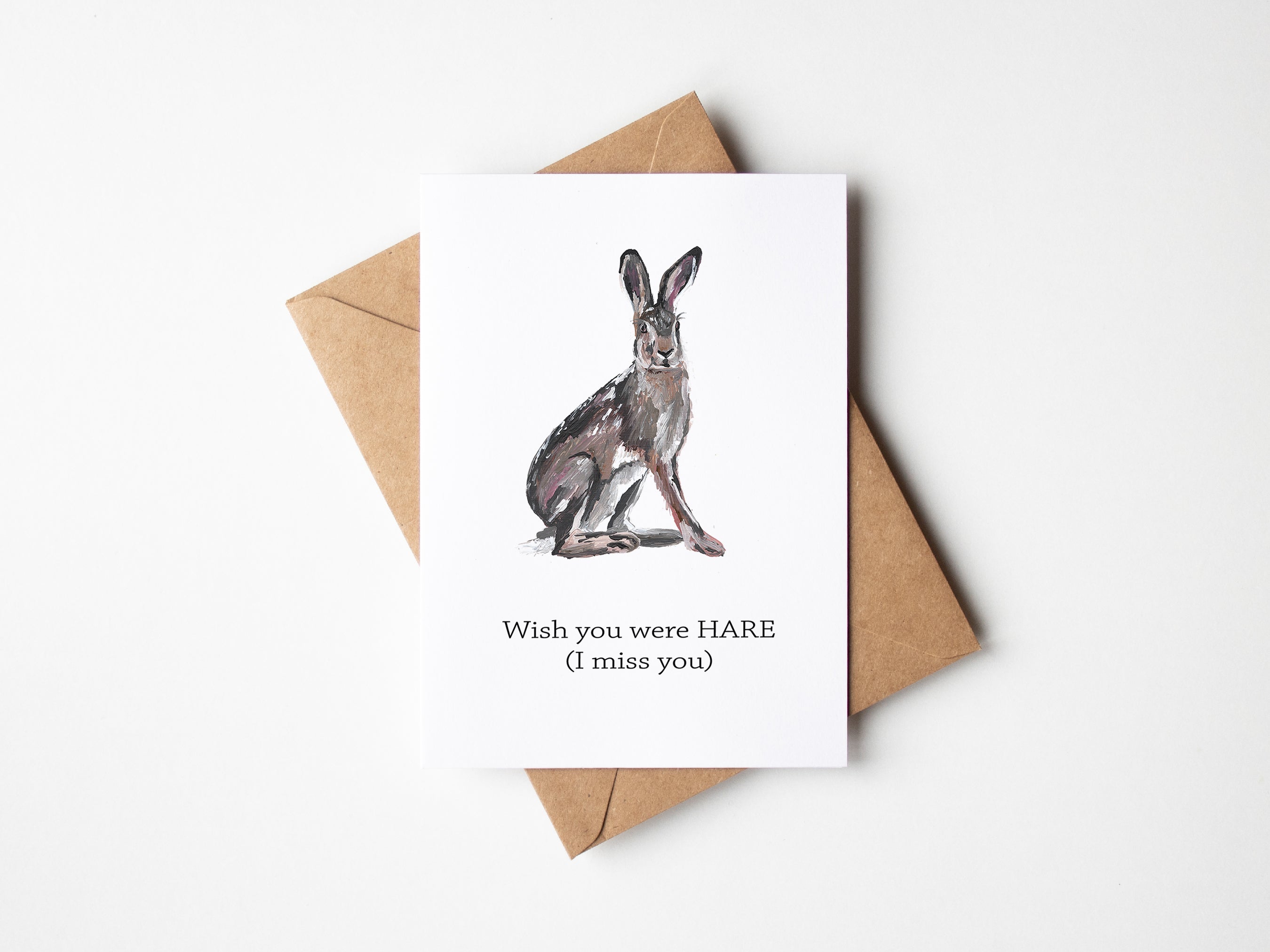 A6 Hare Greeting Card