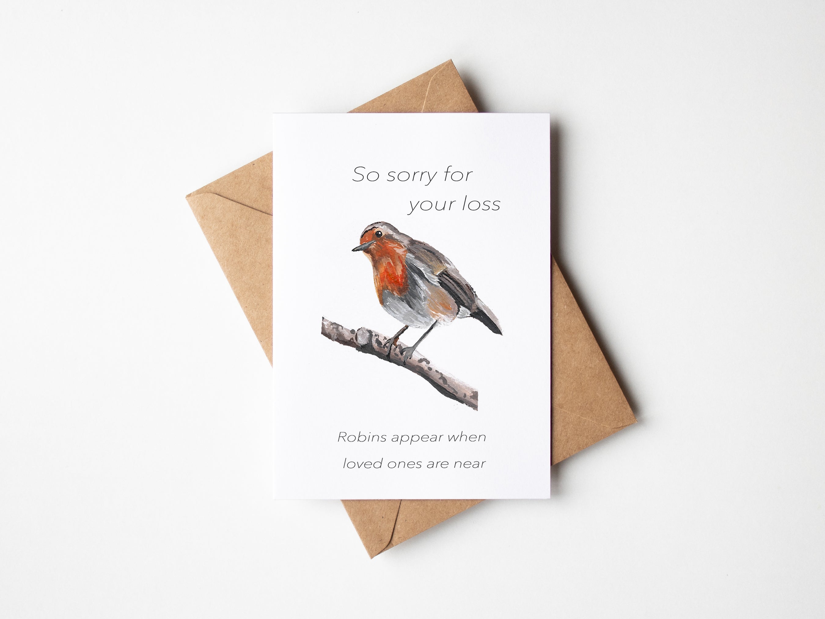 A6 Robin Sympathy Card