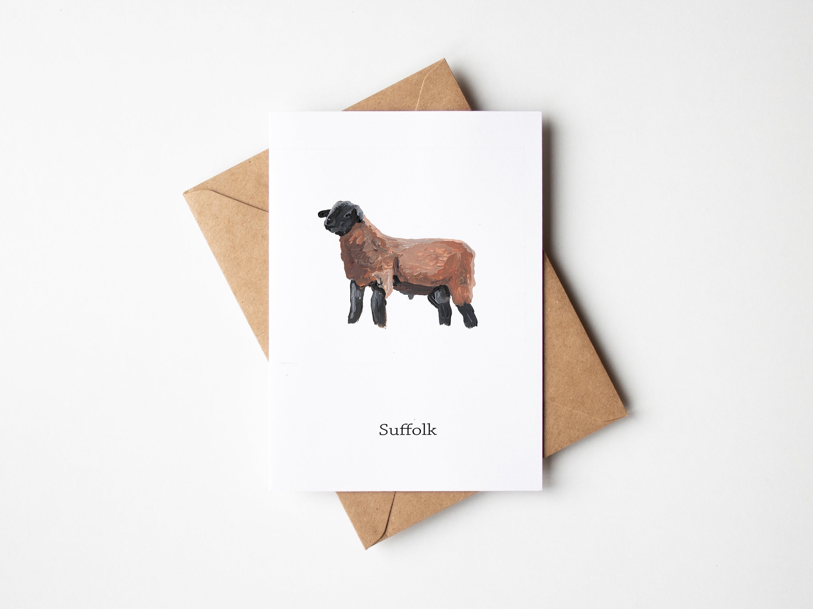 A6 Suffolk Sheep Card