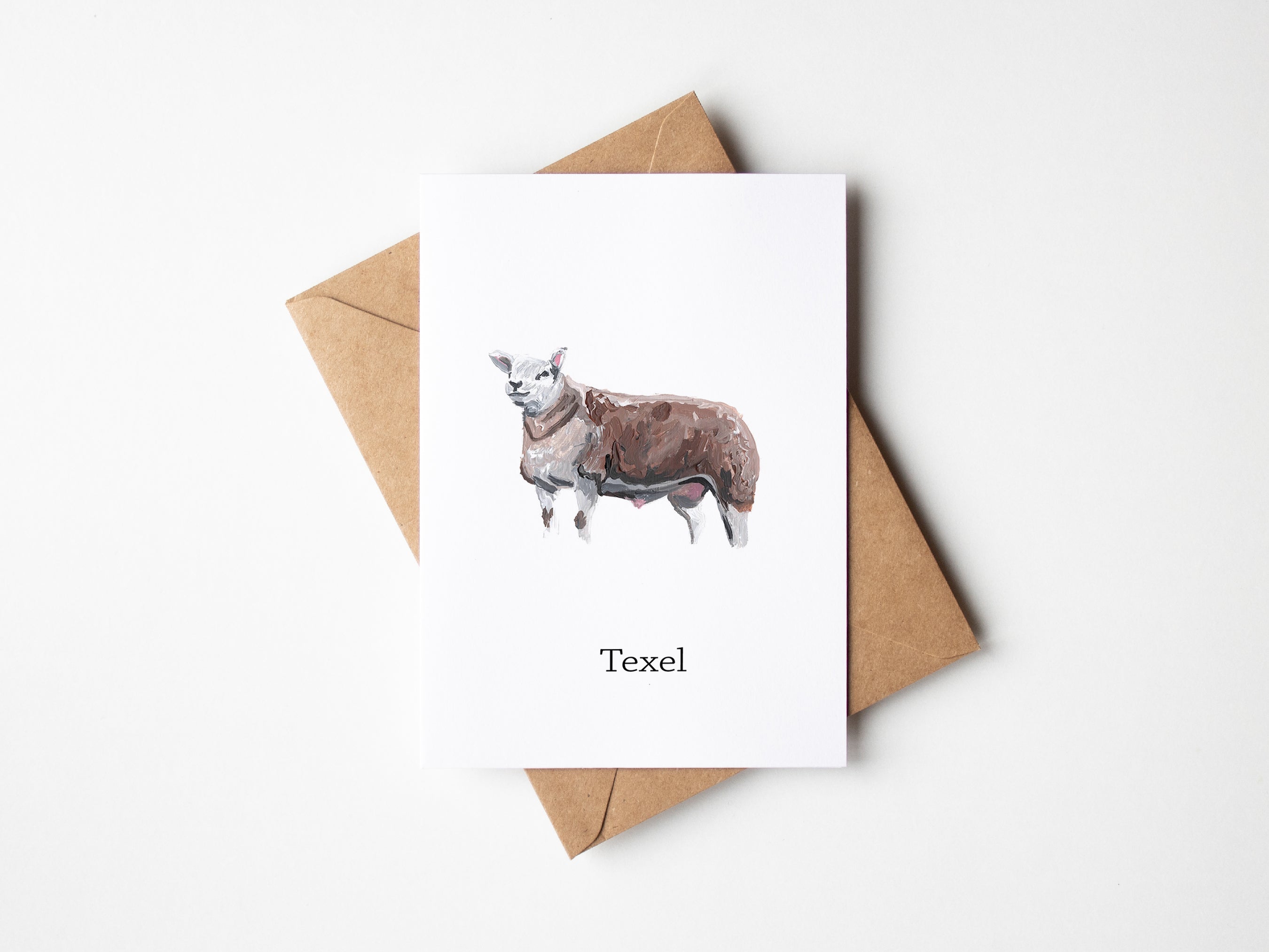 A6 Texel Sheep Card