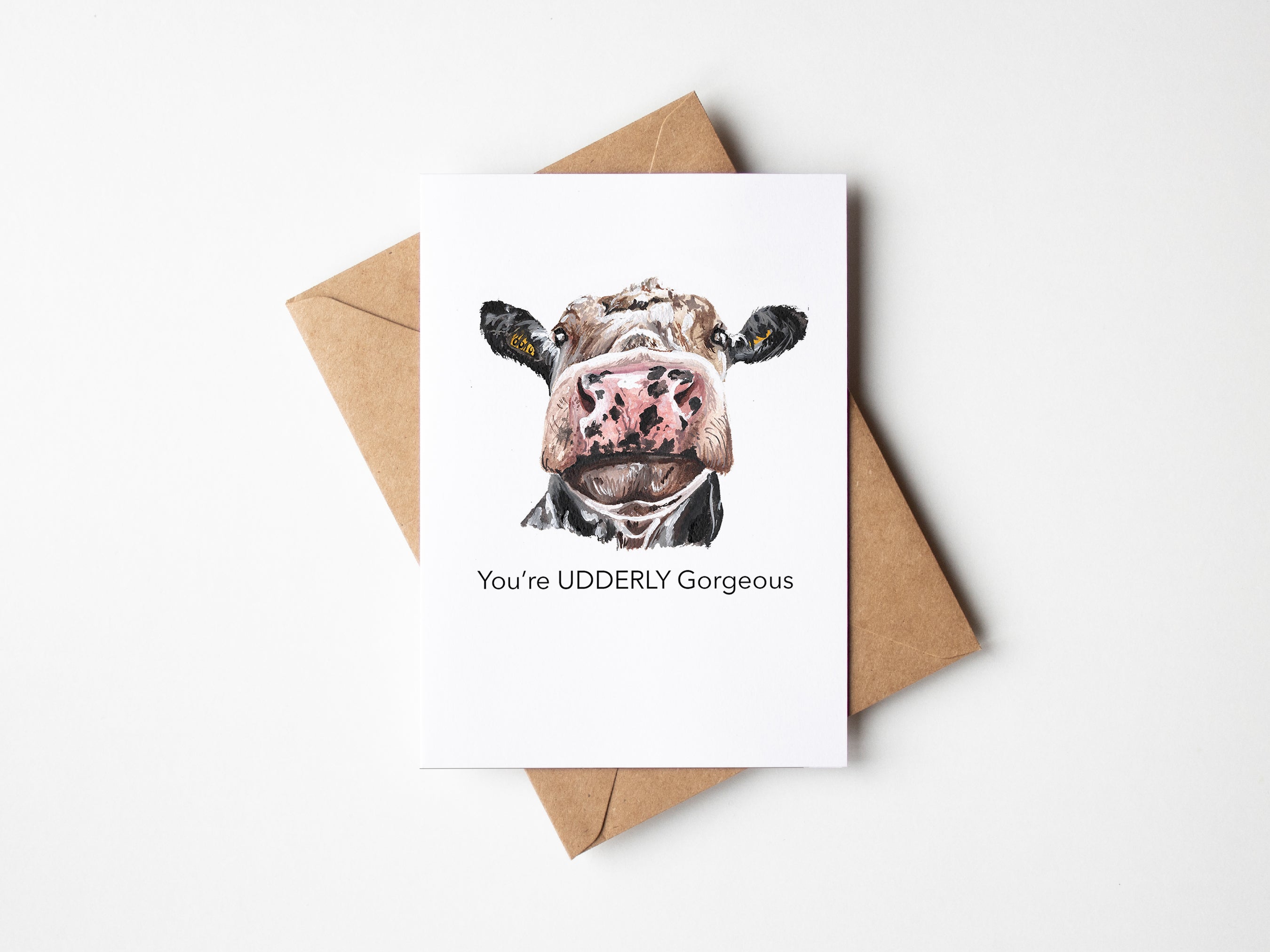 A6 Valentine's Day Cow Greeting Card